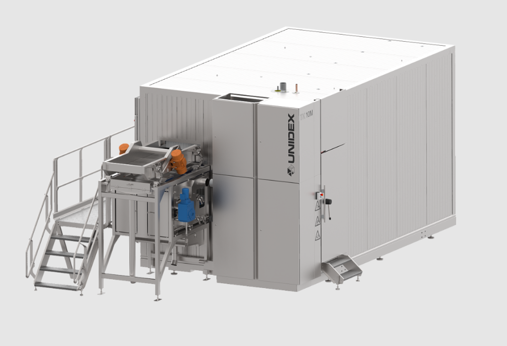 Unidex fluidized freezing tunnels